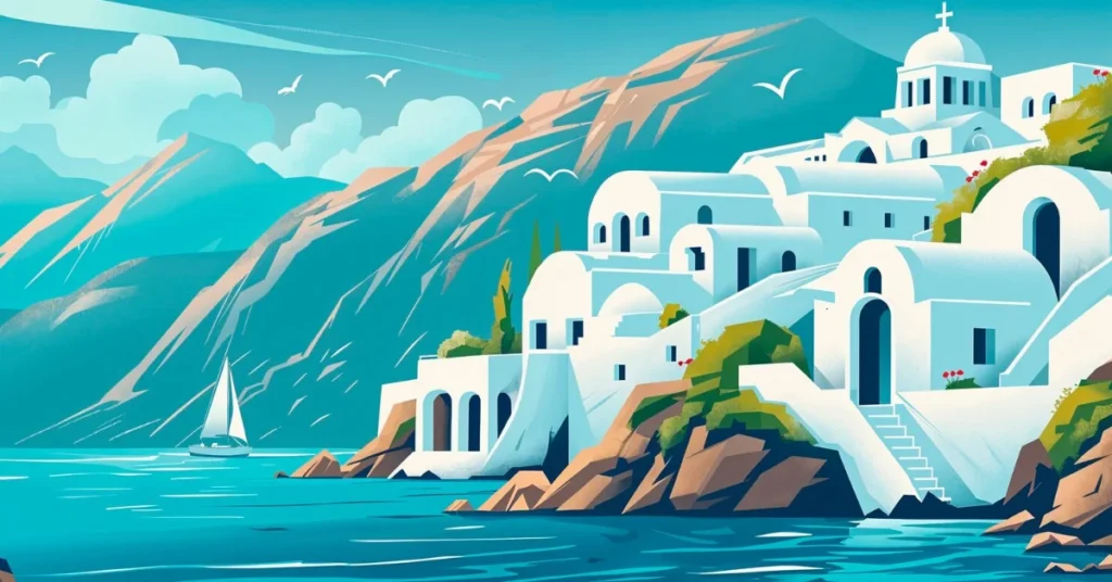 Traveling from Santorini to Athens: Scenic Greek journey.